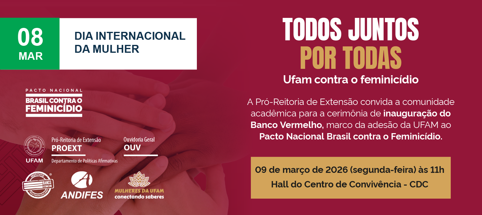 PROEXT promove instalação do Banco Vermelho como símbolo de combate ao feminicídio