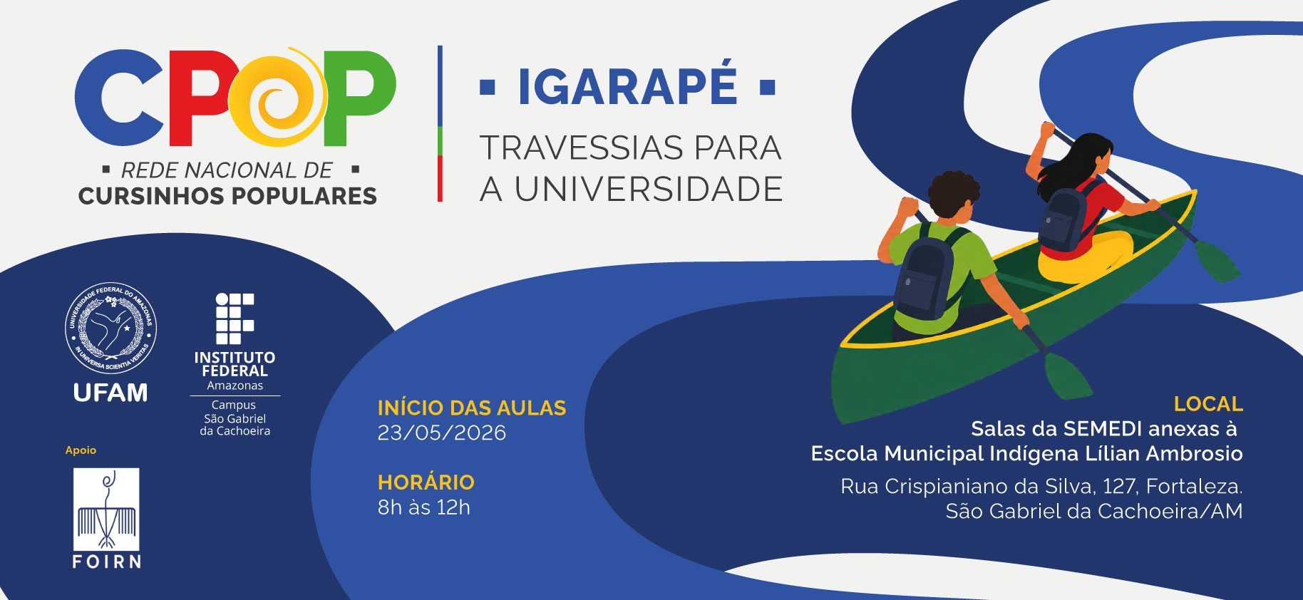 CPOP Igarapé convoca estudantes para o primeiro dia de aula